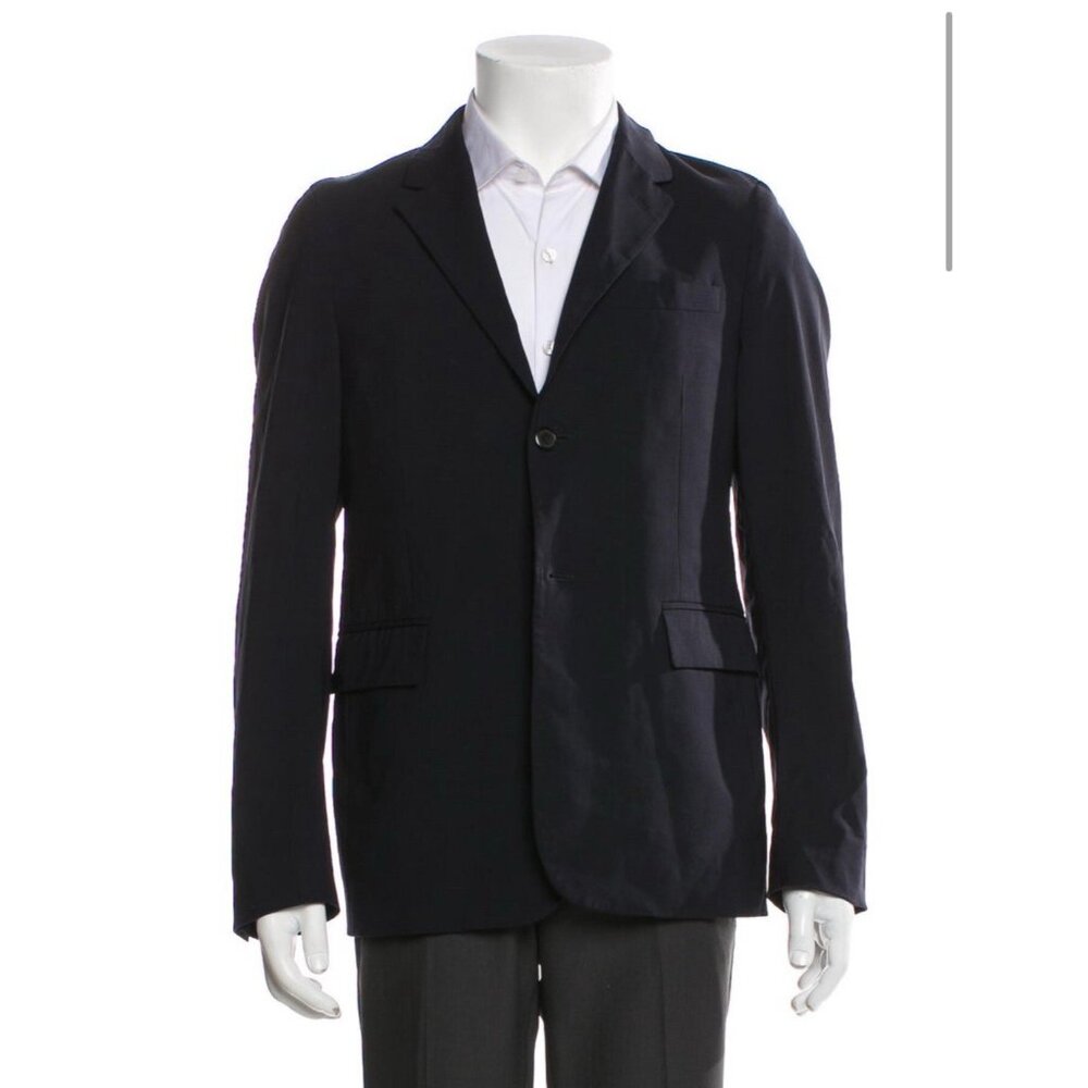 Prada Authentic Solid Blue Black Long Sleeve Blaz… - image 1